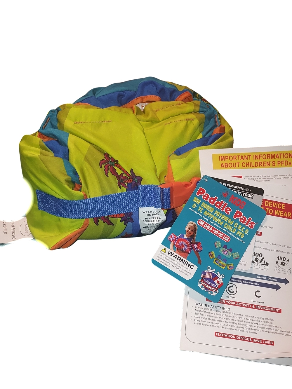 Kids Floatation Swim Vest - Lime Green